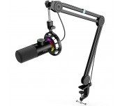 Микрофон със стойка FIFINE T658 Dynamic RGB - Black