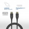 ACT Кабел Display port 2.1 мъжко-мъжко,8К@60Hz,4k@240Hz, 1м, черен