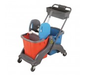 КОЛИЧКА ЗА ПОЧИСТВАНЕ С ДВЕ КОФИ 25Л, ПРЕСА И ОРГАНАЙЗЕР