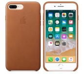 Apple iPhone 8 Plus/7 Plus Leather Case - Saddle Brown