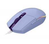 Геймърска мишка Logitech G102 LightSync, RGB, Оптична, Жична, USB, Лилав