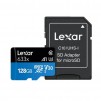 LEXAR micro SDHC 128GB Cl10 100/45MB/s A1,V30,U3