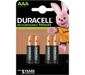 Акумулаторна батерия DURACELL R03 AAA, 900mAh NiMH, 1.2V, 4 бр. в опаковка