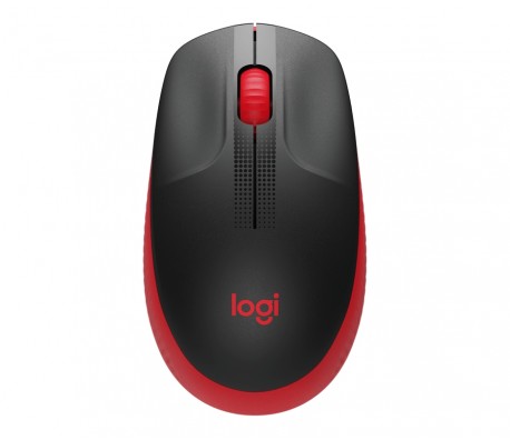Logitech M190 Full-size wireless mouse - RED - 2.4GHZ - N/A - EMEA - M190