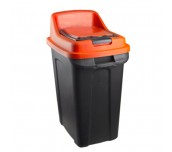 КОШ С КАПАК РАЗДЕЛНО СМЕТОСЪБИРАНЕ PLANET 50Л ОРАНЖЕВ/ЧЕРЕН