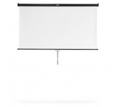 Екран за стена Roll-up, 175 x 175 cm; 1:1, мобилен, за таван или стенен монтаж, бял