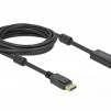 Кабел Delock DisplayPort мъжко - HDMI мъжко, 5 м., 4K 60Hz, Черен