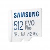 Карта памет Samsung EVO Plus, microSDXC, UHS-I, 512GB, Адаптер
