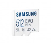 Карта памет Samsung EVO Plus, microSDXC, UHS-I, 512GB, Адаптер