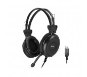 СЛУШАЛКИ С МИКРОФОН A4TECH HU-30 USB ЧЕРНИ