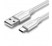 КАБЕЛ UGREEN US287 USB А / USB-C 3A,1М,  БЯЛ