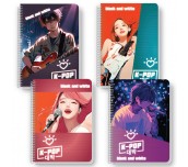 ТЕТРАДКА СПИРАЛА B&W K-POP B5 80Л 2 ТЕМИ