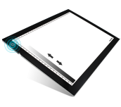 LED светеща подложка за рисуване HUION LED light pad L4S, USB, Черен