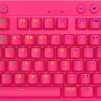 Геймърска механична клавиатура Logitech G Pro X TKL Lightspeed Tactile Switch, Magenta