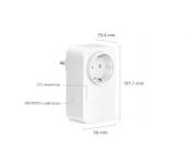 Смарт контакт Amazon Smart Plug, за Amazon Alexa, Бял
