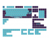 Капачки за механична клавиатура Dark Project - Night Sky за ANSI & ISO Layout