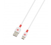 Кабел Skross, USB-C - USB-A 2.0 мъжко, 1.2м, Бял