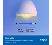 TP LINK TAPO L530E Смарт крушка   RGB 8.7W 806LM