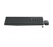 Kомплект безжични клавиатура с мишка Logitech MK235, Тъмносив