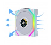 Вентилатор Lian Li UNI FAN SL Wireless LCD Reverse Blade ARGB PWM - 120 mm Бял