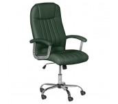 ДИРЕКТОРСКИ СТОЛ CARMEN 6181 ЕКО КОЖА ХРОМ ЗЕЛЕН
