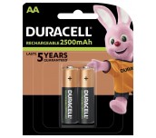 Акумулаторна батерия DURACELL R6 AA, 2500mAh NiMH, 1.2V, 2 бр. в опаковка