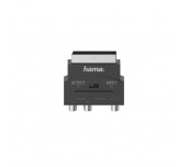 Преходник  HAMA S-VHS, 3 х Чинч(1хVideo+2xAudio) - Скарт, Черен