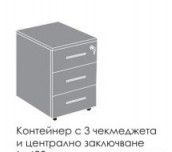 КОНТЕЙНЕР С 3 ЧЕКМЕДЖЕТА И ЦЕНТРАЛНО ЗАКЛЮЧВАНЕ 420/548/600 СЕРИЯ ЛОЯЛ