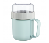 Купа за зърнени храни Xavax To Go, 2 отделения, 500 + 200 ml, пастелно синьо/сиво