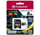 Transcend 8GB microSDHC UHS-I (with adapter, Class 10)