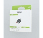 Преходник HAMA, 3.5 мм жак мъжко - 2 x Чинч женско, Черен