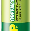 Цинк карбонова батерия GP R20, Greencell 13G-U2, 2 бр. в опаковка, blister, 1.5V