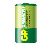 Цинк карбонова батерия GP R20, Greencell 13G-U2, 2 бр. в опаковка, blister, 1.5V
