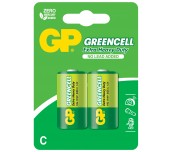 Цинк карбонова батерия GP R14 14G-U2 Greencell, 2 бр. в опаковка, BLISTER, 1.5V