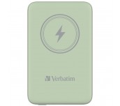 Verbatim MCP-10GN Power Pack 10000 mAh with UBS-C PD 20W / Magnetic Wireless Charging 15W Green