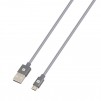 Кабел Skross, USB-A - microUSB, Метална оплетка, 1.20 м, Сив