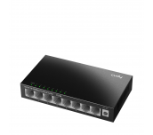 Суич Cudy FS108, 8-портов 10/100 Mbps RJ 45, Метален корпус, Черен