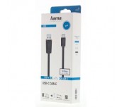 Кабел HAMA USB 3.2 Gen 2, USB-C мъжко - USB-A мъжко, 1 м, 10 Gbit/s.,3А