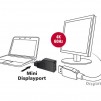 Адаптер Delock, mini DisplayPort 1.2 мъжко - DisplayPort женско, 4K, 90°