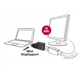 Адаптер Delock, mini DisplayPort 1.2 мъжко - DisplayPort женско, 4K, 90°