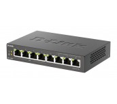 Суич D-Link DGS-1008P, 4x PoE + 4 x стандартни, 10/100/1000, Gigabit,