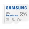 Samsung 256 GB micro SD PRO Endurance, Adapter, Class10, Waterproof, Magnet-proof, Temperature-proof, X-ray-proof, Read 100 MB/s - Write 40 MB/s