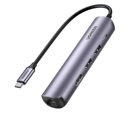 МУЛТИФУНКЦИОНАЛЕН АДАПТЕР UGREEN CM418 5in1 HDMI 4K-60Hz/RJ45