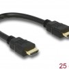 Кабел Delock High Speed, HDMI мъжко - HDMI A мъжко, 4K, 0.25 m, Ethernet