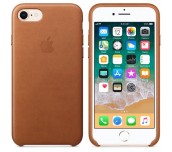 Apple iPhone 8/7 Leather Case - Saddle Brown
