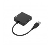 USB хъб HAMA, 4 портов, USB 2.0, 480 Mbit/s, Черен