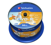 DVD+/-R VERBATIM PRINTABLE 50БР. ШПИНДЕЛ