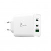 Мрежово зарядно j5create JUP3365E 65W, 3 порта, USB-C, USB-A