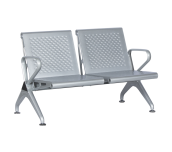 ПОСЕТИТЕЛСКА ПЕЙКА С 2 МЕСТА CR-1031-2 - СРЕБЪРНА