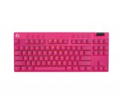 Геймърска механична клавиатура Logitech G Pro X TKL Lightspeed Tactile Switch, Magenta